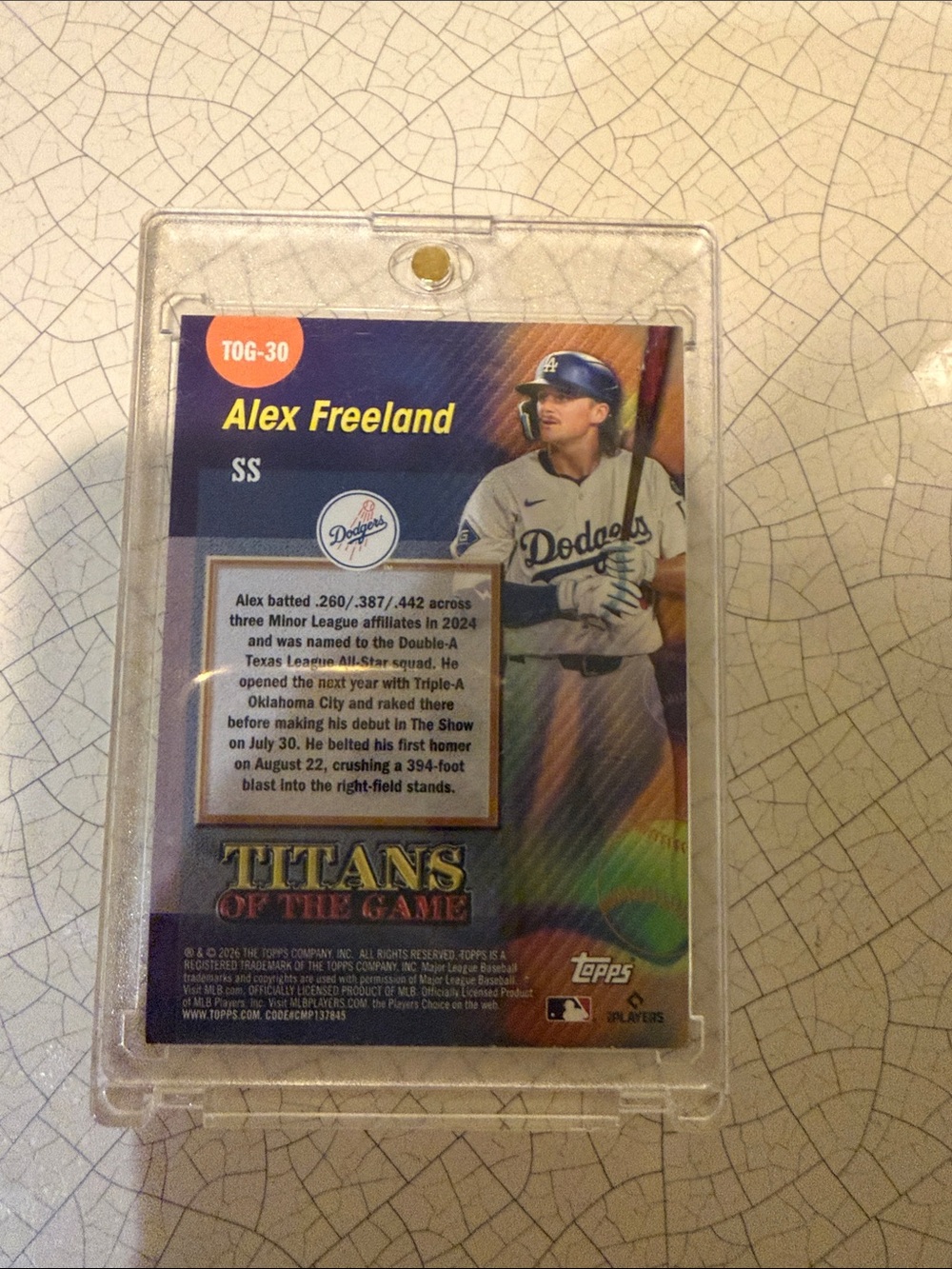 Topps Clear Baseball Card Case with Snap Closure - Orange foil - Picture 2 of 3